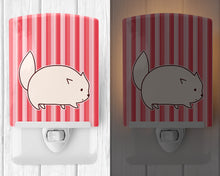 Load image into Gallery viewer, Cat Pink Stripes Ceramic Night Light BB6855CNL