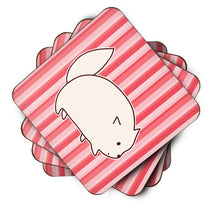 Load image into Gallery viewer, Cat Pink Stripes Foam Coaster  BB6855FC