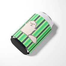 Load image into Gallery viewer, Cat Green Stripes Can or Bottle Hugger BB6856CC