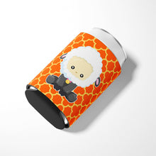 Load image into Gallery viewer, Sheep on Orange Quatrafoil Can or Bottle Hugger BB6872CC
