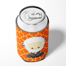 Load image into Gallery viewer, Sheep on Orange Quatrafoil Can or Bottle Hugger BB6872CC