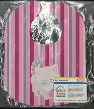 Load image into Gallery viewer, Kitten Cat Pink and Gray Baby Bib BB6878BIB