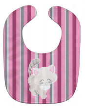 Load image into Gallery viewer, Kitten Cat Pink and Gray Baby Bib BB6878BIB