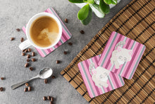Load image into Gallery viewer, Kitten Cat Pink and Gray Foam Coaster  BB6878FC