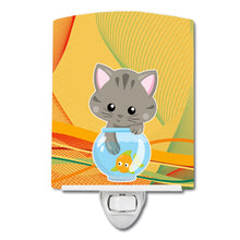 Load image into Gallery viewer, Kitten in the Fish Bowl Ceramic Night Light BB6879CNL