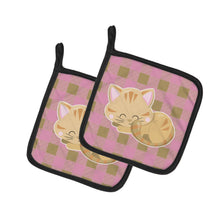 Load image into Gallery viewer, Kitten Sleeping Pot Holders - Set of 2 - Heat-Resistant Kitchen Essentials BB6880PTHD