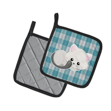 Load image into Gallery viewer, White Kitten Pot Holders - Set of 2 - Heat-Resistant Kitchen Essentials BB6883PTHD