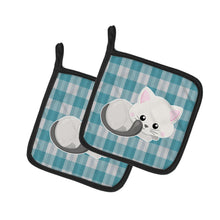 Load image into Gallery viewer, White Kitten Pot Holders - Set of 2 - Heat-Resistant Kitchen Essentials BB6883PTHD