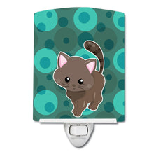 Load image into Gallery viewer, Polkadot Kitten Cat Ceramic Night Light BB6885CNL