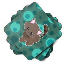 Load image into Gallery viewer, Polkadot Kitten Cat Foam Coaster  BB6885FC