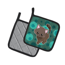 Load image into Gallery viewer, Polkadot Kitten Cat Pot Holders - Set of 2 - Heat-Resistant Kitchen Essentials BB6885PTHD