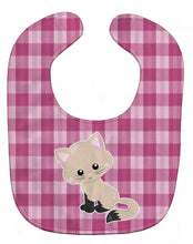 Load image into Gallery viewer, Kitten Cat on Pink Baby Bib BB6886BIB