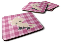 Load image into Gallery viewer, Kitten Cat on Pink Foam Coaster  BB6886FC