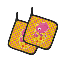 Load image into Gallery viewer, Baby T-Rex Dinosaur Hatching Pot Holders - Set of 2 - Heat-Resistant Kitchen Essentials BB6892PTHD