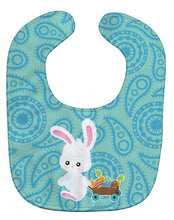 Load image into Gallery viewer, Easter Rabbit Paisley Blue Baby Bib BB6898BIB