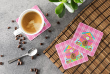 Load image into Gallery viewer, Easter Rabbit's House Coasters - Set of 4 Lightweight Foam, Absorbent Drink Coasters