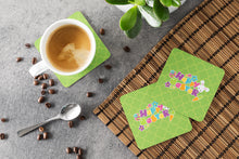Load image into Gallery viewer, Happy Easter Green Quatrafoil Foam Coaster  BB6900FC