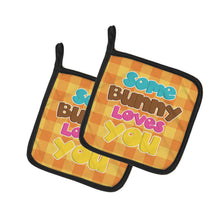 Load image into Gallery viewer, Easter Some Bunny Loves You Pot Holders - Set of 2 - Heat-Resistant Kitchen Essentials BB6902PTHD