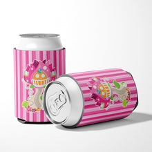 Load image into Gallery viewer, Fairy House Pink Stripes Can or Bottle Hugger BB6907CC
