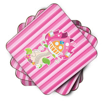 Load image into Gallery viewer, Fairy House Pink Stripes Foam Coaster  BB6907FC