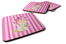 Load image into Gallery viewer, Fairy House Pink Stripes Foam Coaster  BB6907FC