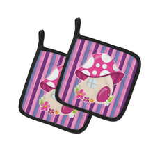 Load image into Gallery viewer, Fairy House Pink and Purple Pot Holders - Set of 2 - Heat-Resistant Kitchen Essentials BB6908PTHD