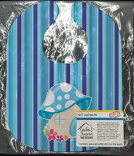 Load image into Gallery viewer, Fairy House Blue Stripes Baby Bib BB6911BIB