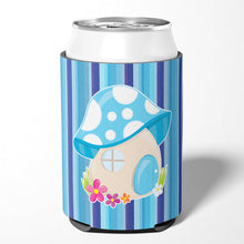 Load image into Gallery viewer, Fairy House Blue Stripes Can or Bottle Hugger BB6911CC