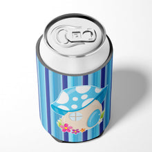 Load image into Gallery viewer, Fairy House Blue Stripes Can or Bottle Hugger BB6911CC