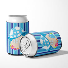 Load image into Gallery viewer, Fairy House Blue Stripes Can or Bottle Hugger BB6911CC