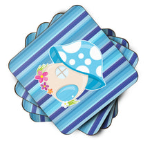 Load image into Gallery viewer, Fairy House Blue Stripes Foam Coaster  BB6911FC