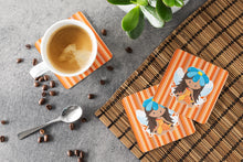 Load image into Gallery viewer, Fairy Orange Stripes Foam Coaster  BB6913FC