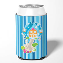 Load image into Gallery viewer, Fairy House Blue Stripes Can or Bottle Hugger BB6914CC