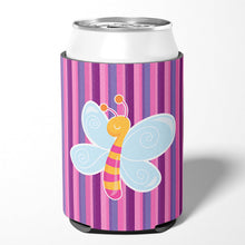 Load image into Gallery viewer, Dragonfly in Pink Stripes Can or Bottle Hugger BB6916CC