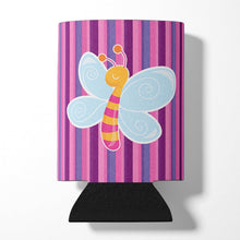 Load image into Gallery viewer, Dragonfly in Pink Stripes Can or Bottle Hugger BB6916CC