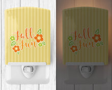 Load image into Gallery viewer, Fall Fun Stripes Ceramic Night Light BB6918CNL