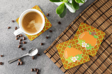 Load image into Gallery viewer, Fall Pumpkin Orange Quatrfoil Foam Coaster  BB6919FC