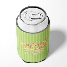 Load image into Gallery viewer, Fall Pumpkin Spice Green Stripe Can or Bottle Hugger BB6922CC