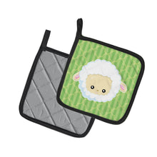 Load image into Gallery viewer, Sheep Lamb Face Pot Holders - Set of 2 - Heat-Resistant Kitchen Essentials BB6928PTHD