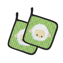 Load image into Gallery viewer, Sheep Lamb Face Pot Holders - Set of 2 - Heat-Resistant Kitchen Essentials BB6928PTHD