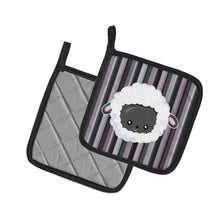 Load image into Gallery viewer, Black Sheep Lamb Face Pot Holders - Set of 2 - Heat-Resistant Kitchen Essentials BB6931PTHD