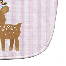Load image into Gallery viewer, Deer in Pink Stripes Baby Bib BB6934BIB
