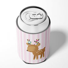 Load image into Gallery viewer, Deer in Pink Stripes Can or Bottle Hugger BB6934CC