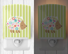 Load image into Gallery viewer, Flowered Hedgehog Ceramic Night Light BB6935CNL
