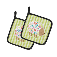 Load image into Gallery viewer, Flowered Hedgehog Pot Holders - Set of 2 - Heat-Resistant Kitchen Essentials BB6935PTHD