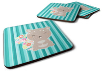 Load image into Gallery viewer, Flowered Squirrel Coasters - Set of 4 Lightweight Foam, Absorbent Drink Coasters