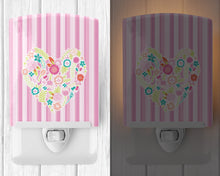 Load image into Gallery viewer, Flowered Heart Ceramic Night Light BB6937CNL