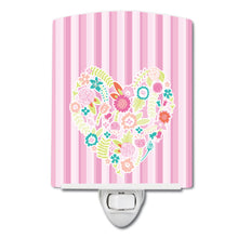 Load image into Gallery viewer, Flowered Heart Ceramic Night Light BB6937CNL