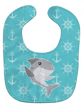 Load image into Gallery viewer, Shark on Blue Nautical Baby Bib BB6940BIB