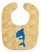 Load image into Gallery viewer, Shark on Beige Nautical Baby Bib BB6946BIB